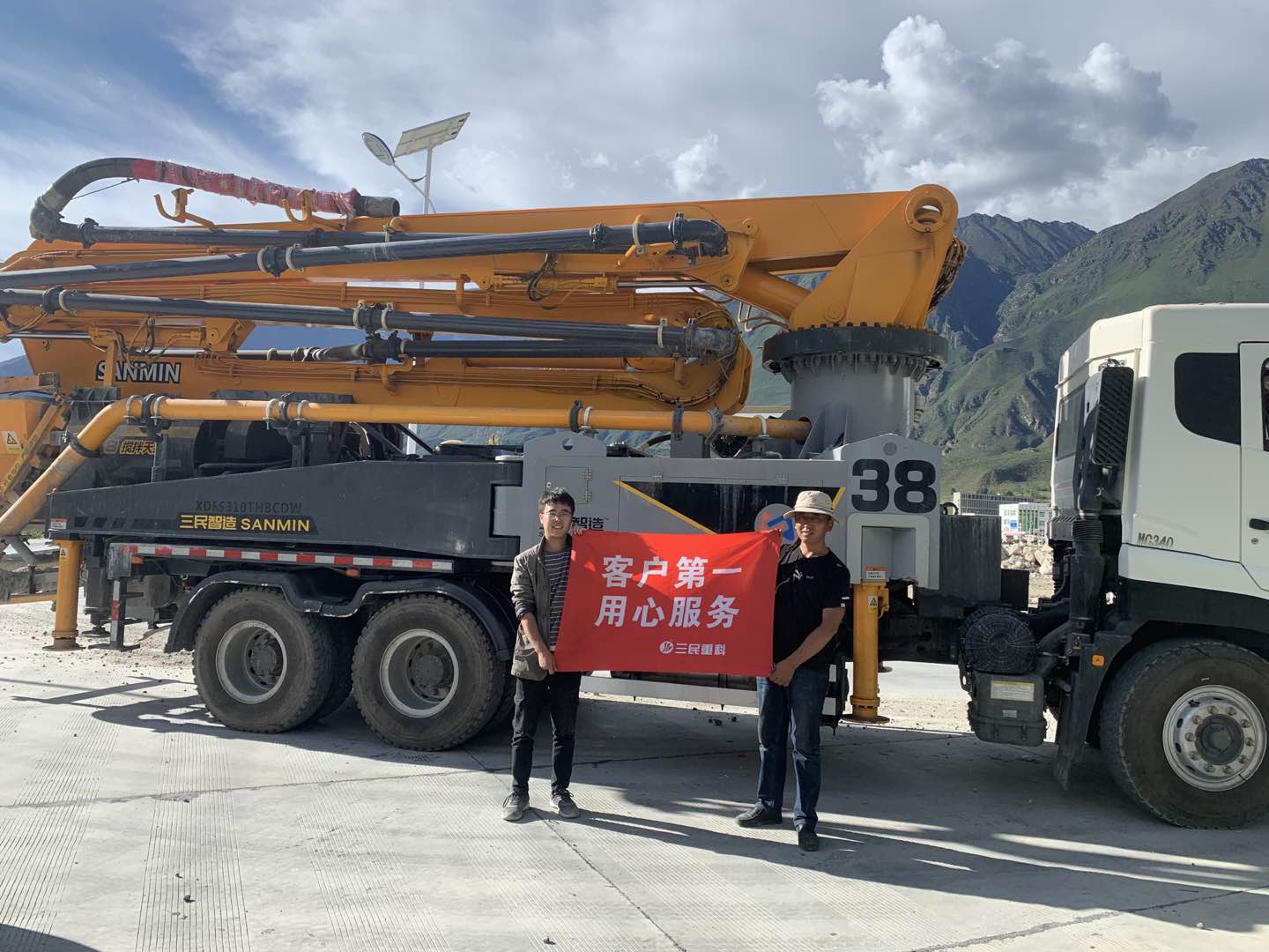 38米泵送一体机施工